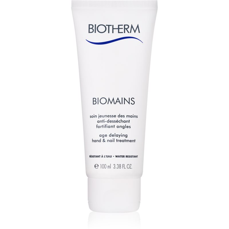 Biotherm Biomains krem nawilżający do rąk SPF 4 Age Delaying Hand and Nail Treatment) 100 ml