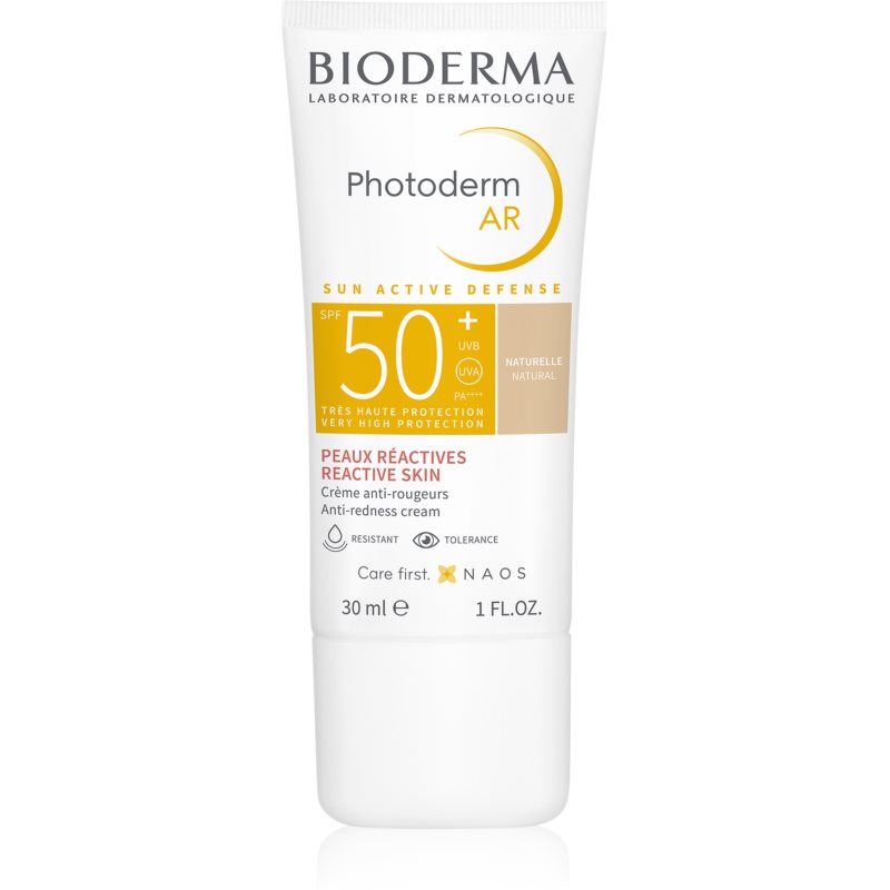 Bioderma Photoderm AR tonujący krem ochronny do bardzo wrażliwej skóry ze skłonnością do zaczerwienień SPF 50+ odcień Natural 30 ml