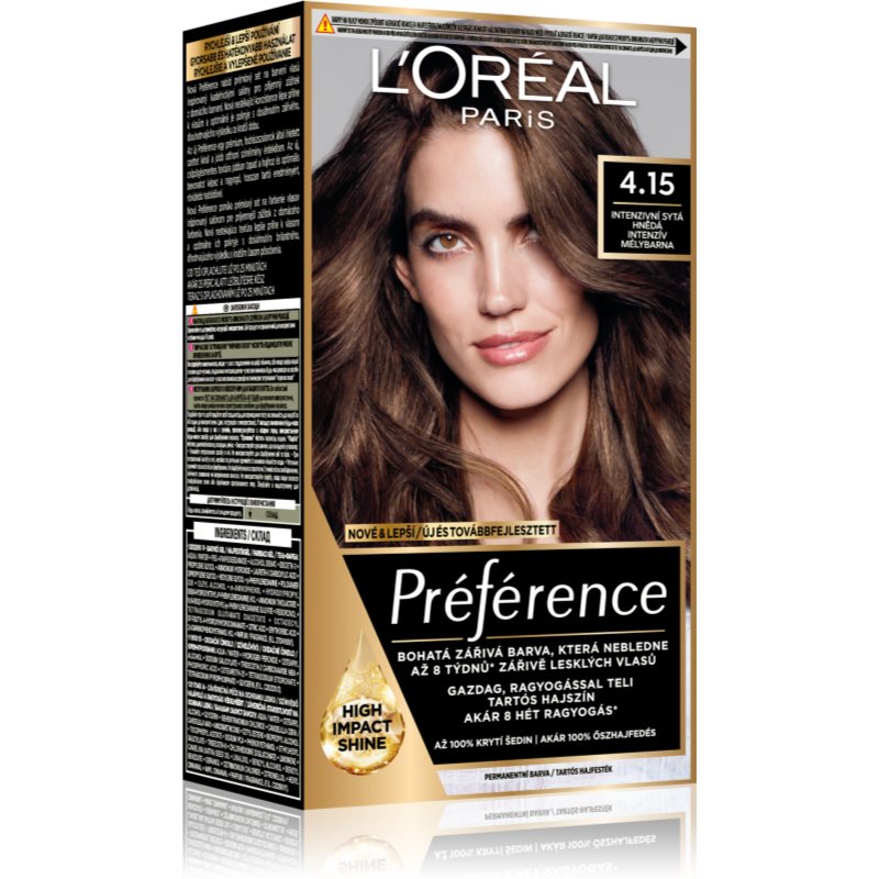 Loreal Recital Preference 4.15 M1 Caracas głęboki kasztan