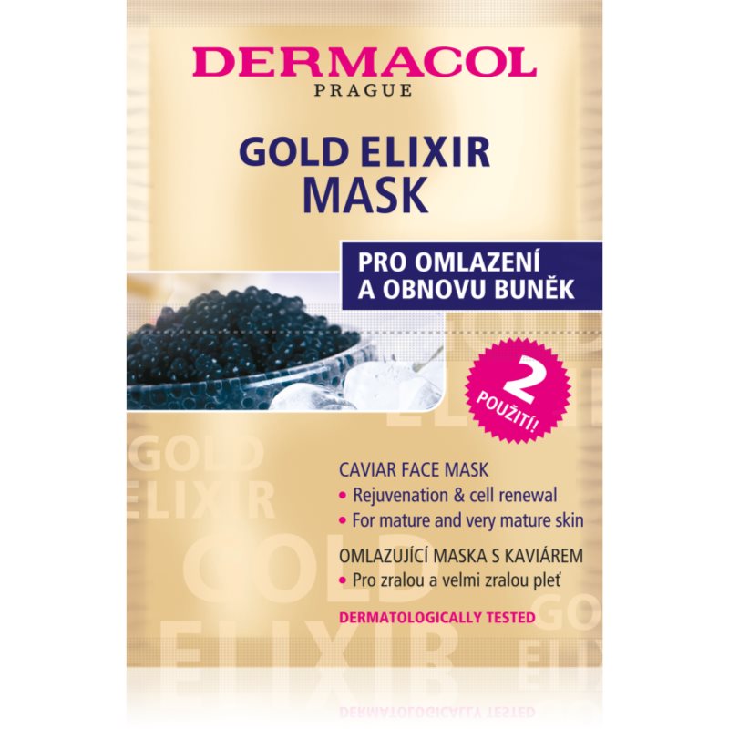 Dermacol Gold Elixir maseczka do twarzy z kawiorem (Caviar Face Mask) 2x8 g