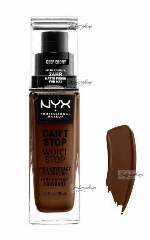 NYX Professional Makeup - CAN''T STOP WON''T STOP - FULL COVERAGE FOUNDATION - Podkład do twarzy - DEEP EBONY