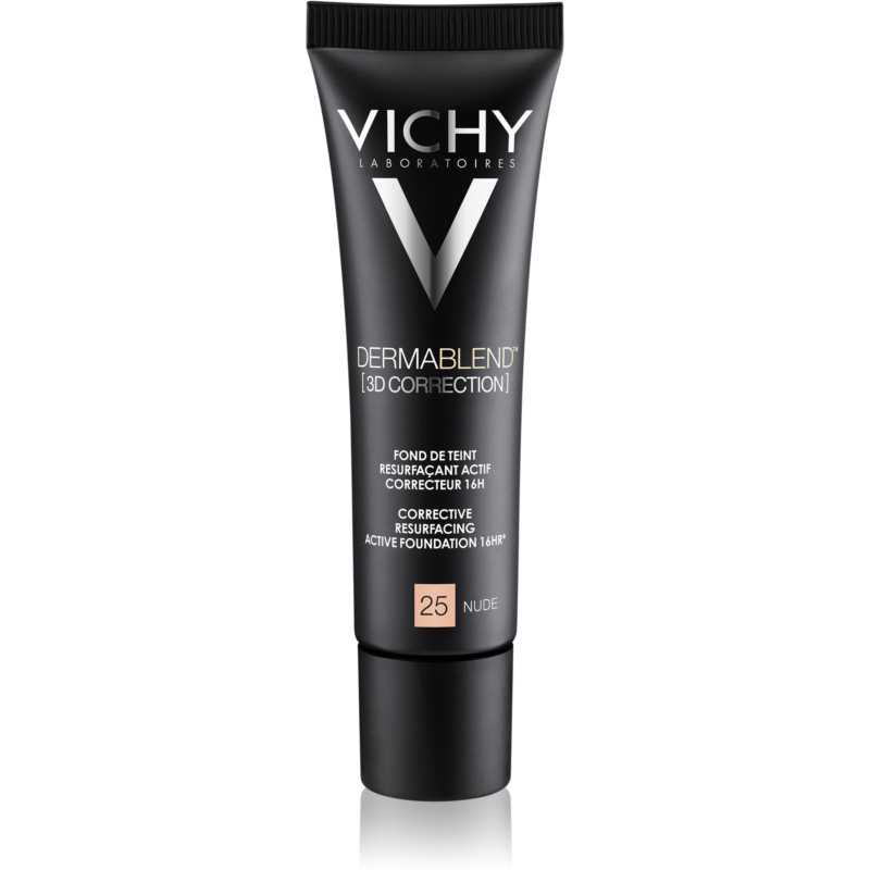 Vichy Dermablend 3D Correction podkład korygująco-wygładzający SPF 25 odcień 25 Nude Corective Resurfacing Active Foundation 16 hr 30 ml