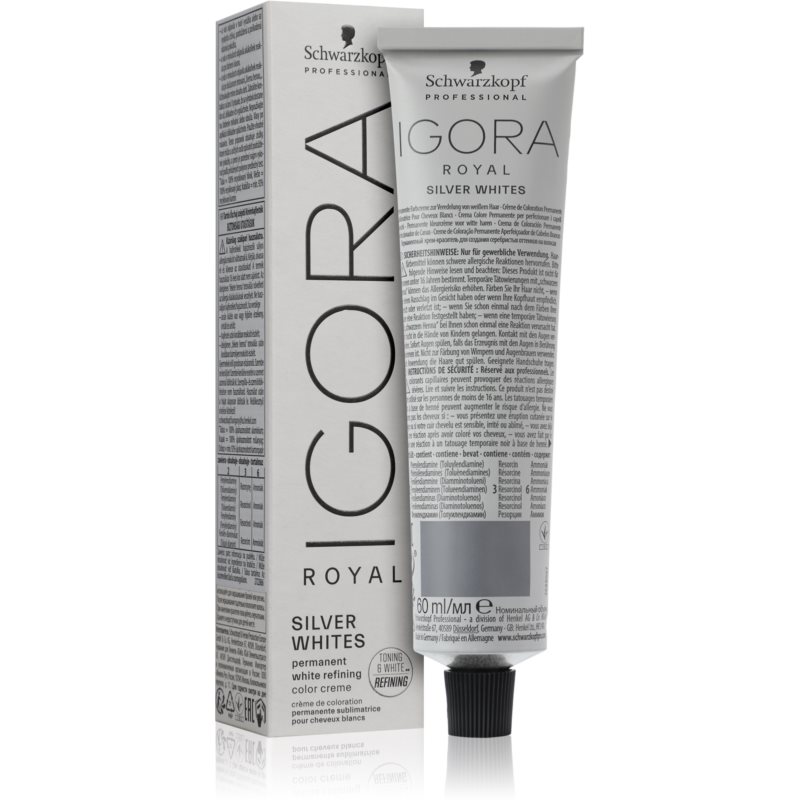 Schwarzkopf Professional IGORA Royal Absolutes SilverWhite tonująca demi-permanentna farba do włosów srebrnych i białych odcień Grey Lilac 60 ml