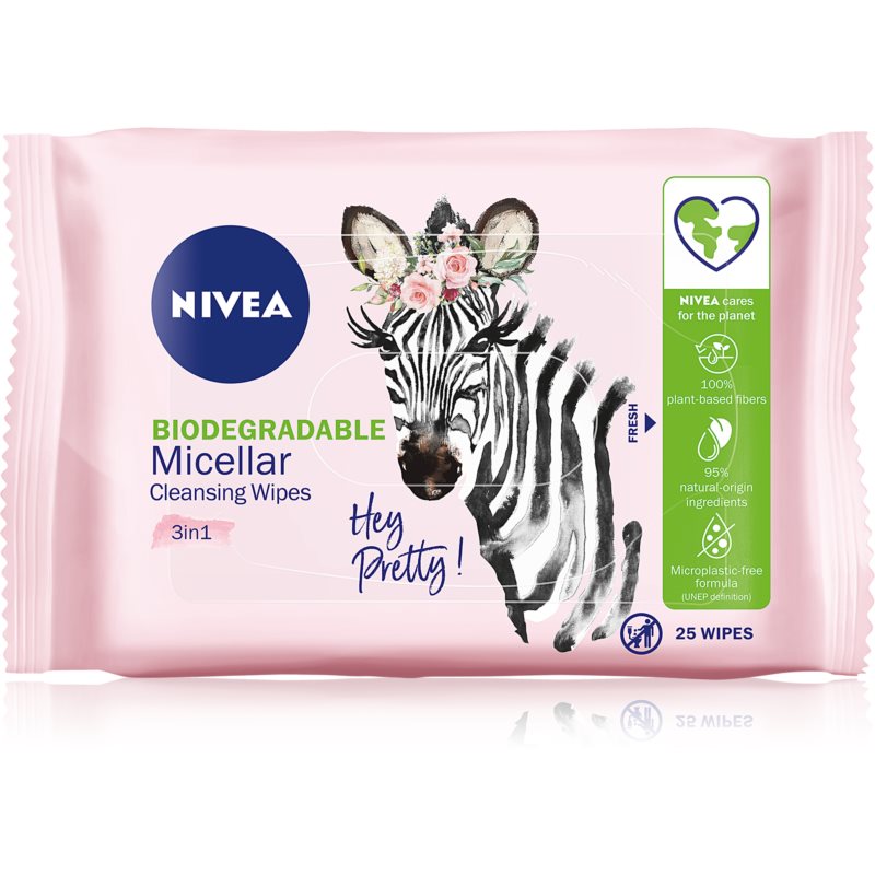 Nivea Chusteczki micelarne do twarzy i oczu 3w1- cera każda (biodegradowalne) 1op.-25szt 127358