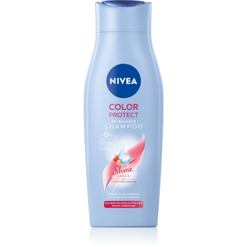 Nivea Szampon do włosów lśniący kolor Care & Protect Objętość 400 ml)