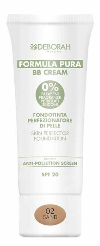 Deborah MILANO MILANO - FORMULA PURA - BB CREAM - Krem BB - SPF20 - 30 ml - 02 - SAND DEBFP5102