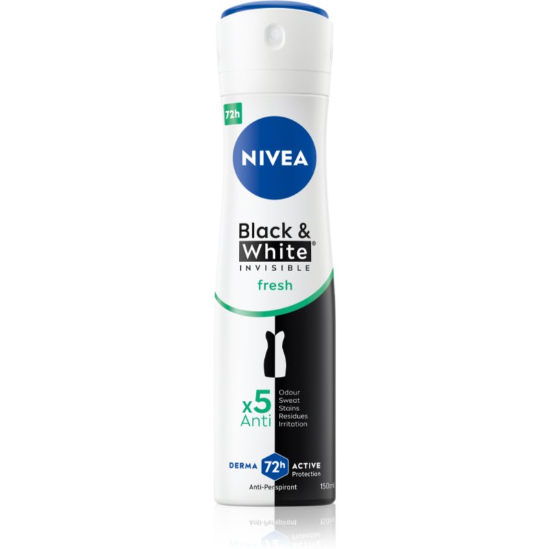Nivea Invisible Black & White Fresh antyperspirant przeciwko białym i żółtym plamom 150 ml