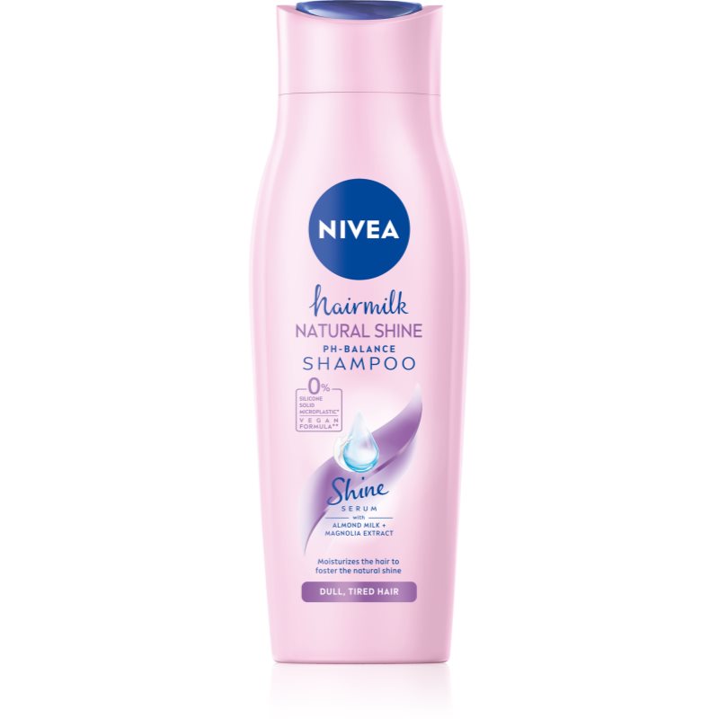 Nivea Szampon do włosów Naturalny Połysk Mleko Proteiny Nawilża Wygładza 250ml