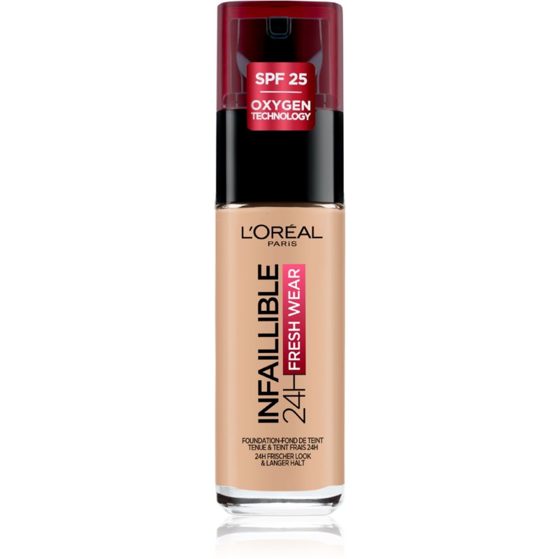Fresh L'Oreal Paris Infallible 24H Wear Foundation długotrwały podkład do twarzy 125 Natural Rose 30ml 62213-uniw