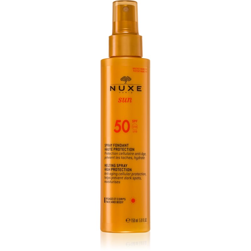 Nuxe Sun mleczko do opalania twarzy i ciała SPF50 150 ml