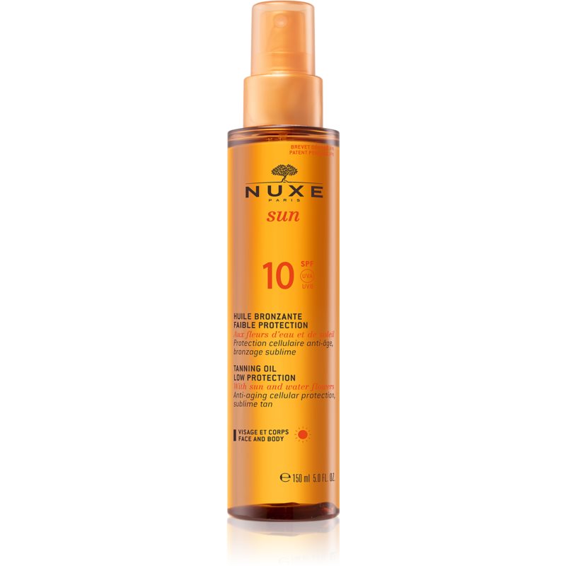 Nuxe Sun Huile Bronzante Visage Et Corps, olejek do opalania twarzy i ciała SPF10 150ml