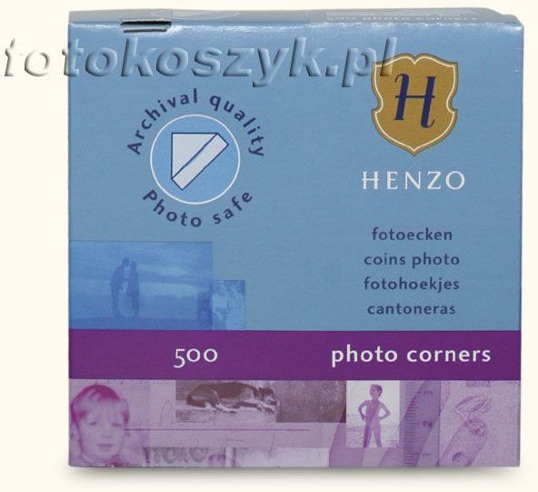 Fotonarożniki do wklejania zdjęć Henzo białe (500 szt.)