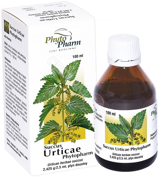 PhytoPharm KLEKA S.A Succus Urticae sok ze świeżego ziela pokrzywy 100 ml