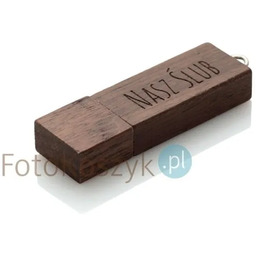 Pendrive Nasz Ślub MG-USB 3.0 ciemne drewno (64GB) MG PDw-2 64 GB NŚ 3.0 ciemne