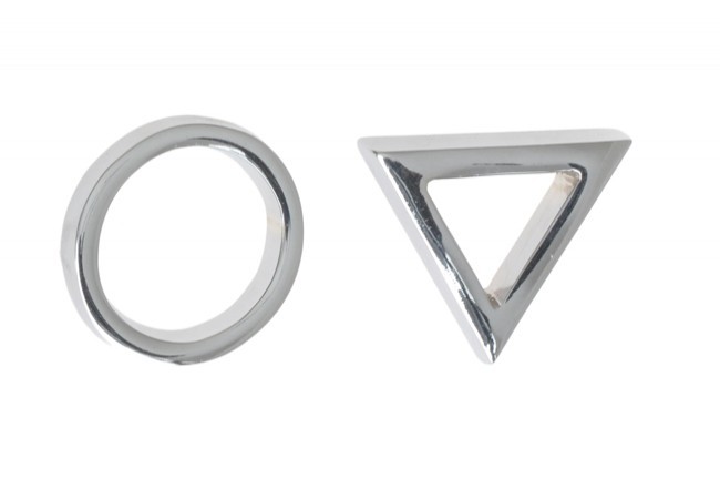 Oznaczenie WC ZNAKI chrom (koło/trójkąt)