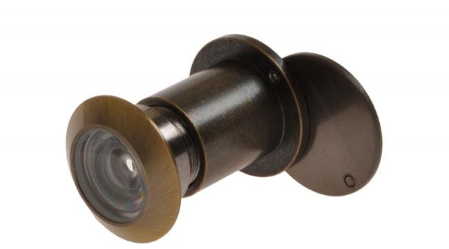 Wizjer drzwiowy fi 27 69-90 mm patyna kąt widzenia 180 stopni