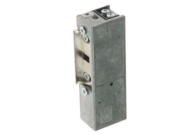 Elektrozaczep JiS 822 12V AC/DC (wym. 90x20 mm), z blokadą