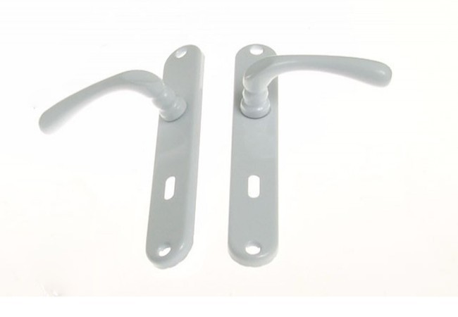 Klamka ROMA 1230 72 WK-klucz biała