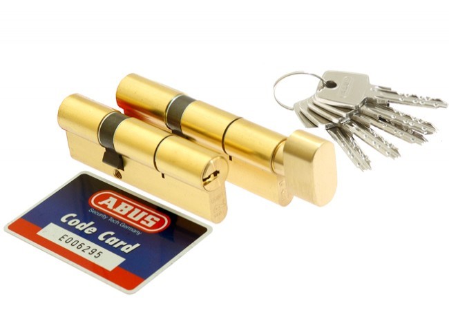 Kpl.wkładek Abus D10+KD10MM 30/40 + 30g/40 mosiądz kl 5.2, 5 kluczy