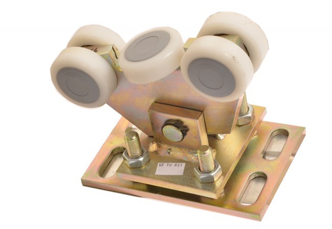 Wózek 5-rolkowy 70x70x4 tworzywo wahliwy z regulacją