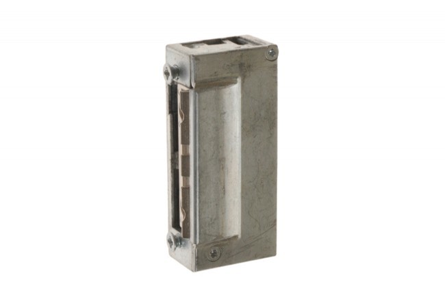 Elektrozaczep radialny z wyślizgiem JiS 1420RFT 12V AC/DC (wym. 67x18,5 mm), z blokadą