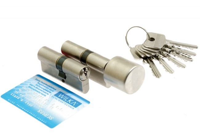 Kpl. wkładek WILKA 1400 35/50+ 1405 50g/35 nikiel z gałką klasa B