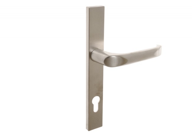 Klamka drzwiowa FAM 16669 72/240/32 kolor stal nierdzewna lewa (3 śruby)