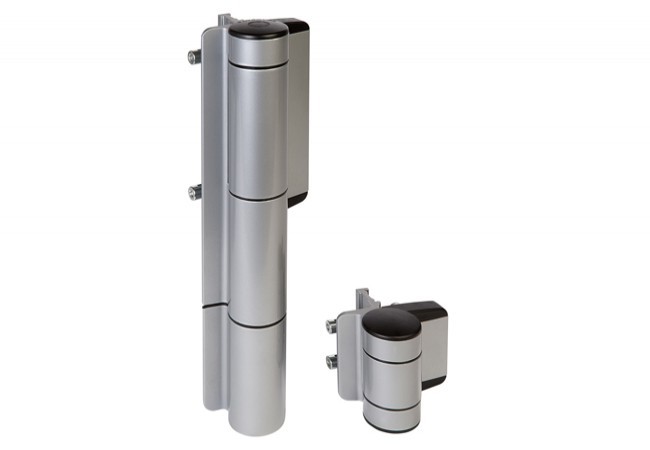 Hydrauliczny samozamykacz do furtek Locinox Mammoth-180 i zawias 180  w jednym, kolor aluminium