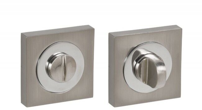 Tarczka kwadratowa WC nikiel-satyna/chrom (RUBUS 3)