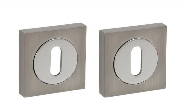 Tarczka kwadratowa KL nikiel-satyna/chrom (RUBUS 3)