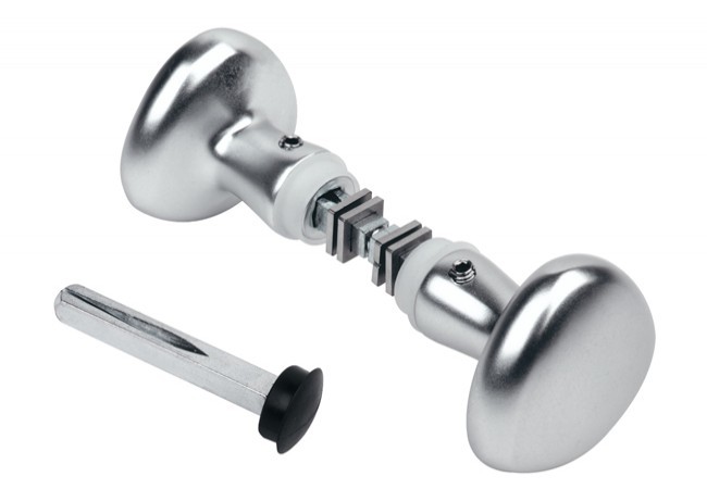 Komplet gałek 3006KR z 3 możliwościami pracy do zamków zewnętrznych Locinox z aluminiową obudową, (trzpień 8x8x90 mm)