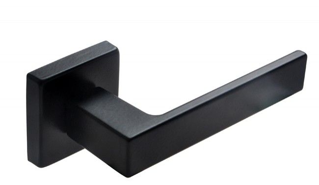 Klamka drzwiowa Eliot z rozetą czarna