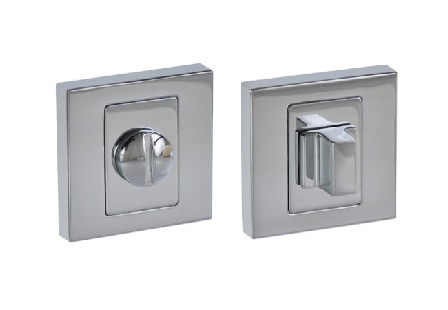 Tarcza kwadratowa WC do klamek INFINITY (APOLLO,PLATON,ITALIA,WENUS,CONCEPT,NOVE), chrom