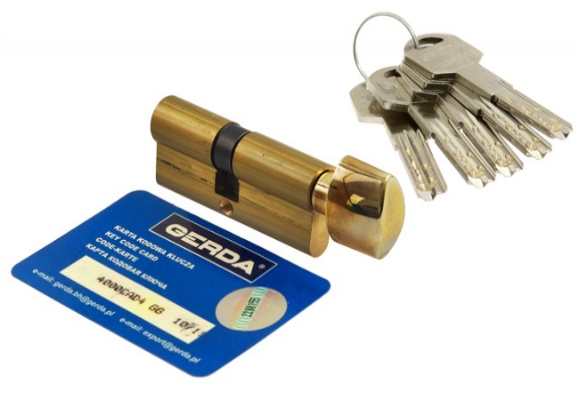 Wkładka bębenkowa Gerda PRO System (WKM4) 35g/30 mosiądz gałka, klasa 6 D
