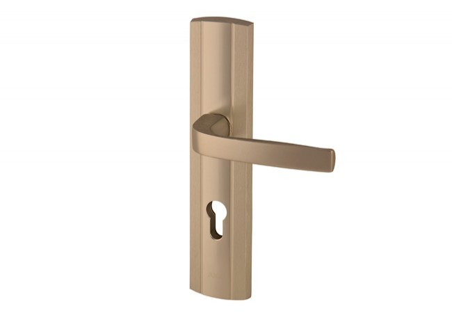 Klamka Axa PRESTIGE 92 WB klasa 3, kolor F9 - tytan (grubość drzwi 74-83 mm)
