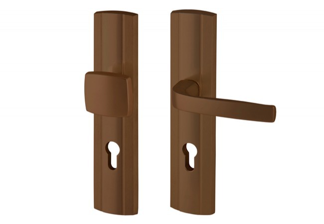 Pochwyt-klamka Axa PRESTIGE 92 WB klasa 3, kolor F4 - stare złoto (grubość drzwi 74-83 mm)