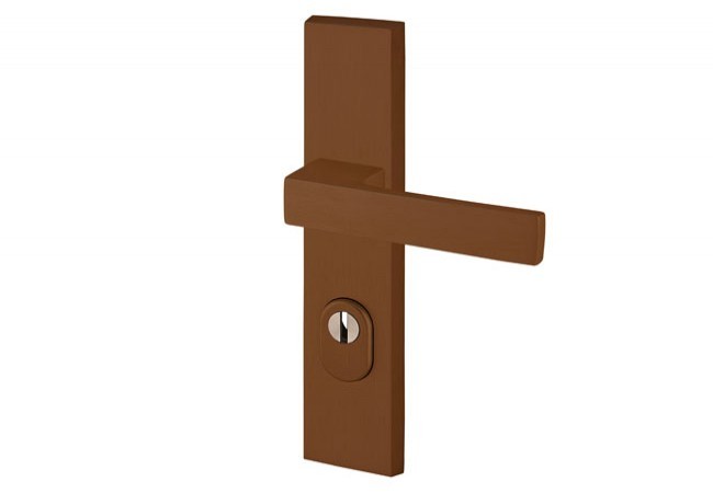 Klamka Axa ROYAL 72 WB klasa 3 z zabezpieczeniem wkładki FLEX (p.poż.), kolor F4 - stare złoto (grubość drzwi 74-83 mm)