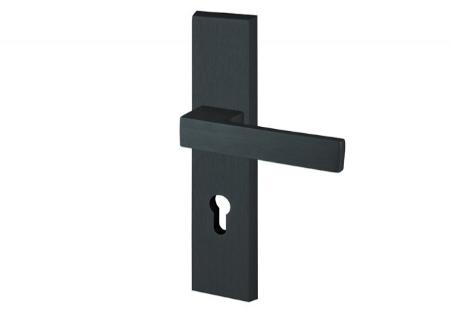 Klamka Axa ROYAL 72 WB klasa 3, kolor F8 - czarny (grubość drzwi 74-83 mm)