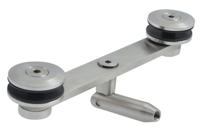 Konsola daszka szklanego 50 mm, typ 7 L-200 mm, stal nierdzewna typ AISI 304 (ściana-szkło)