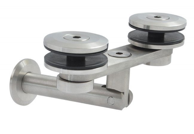 Konsola daszka szklanego 50 mm, typ 6 L-200 mm, stal nierdzewna typ AISI 304 (pręt-szkło)