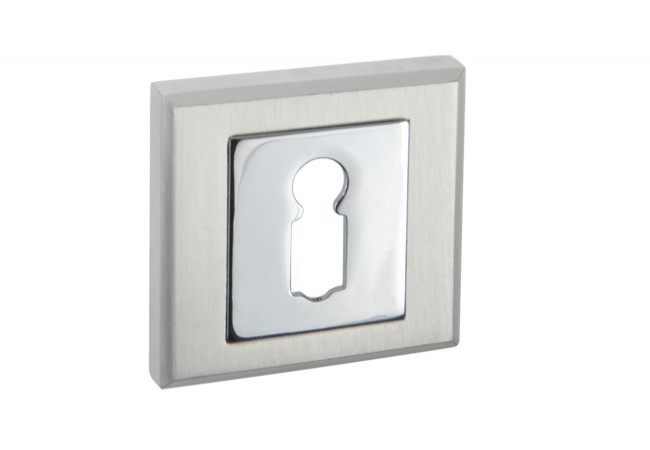 Szyld kwadratowy na klucz perła/chrom (CLARA)