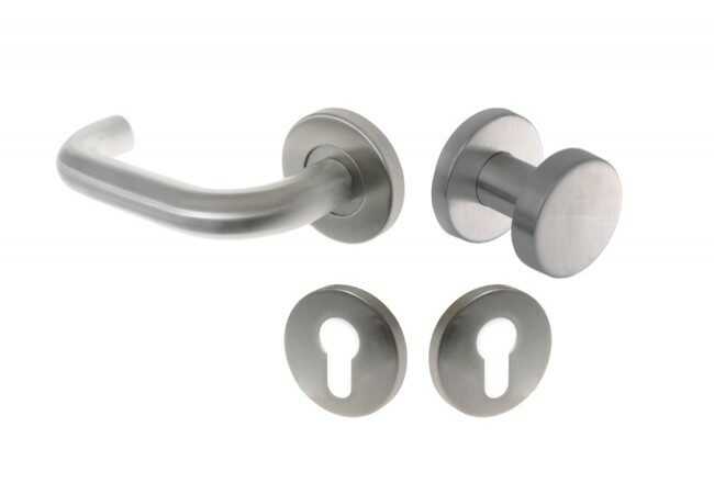 top Klamko-gałka PURE 8100/3020/6501 6612PZ stal nierdzewna lewa trzp. 8 mm, z tarczką okrągłą na wkładkę
