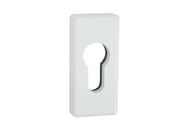 Szyld wkładki zamka nasuwany biały