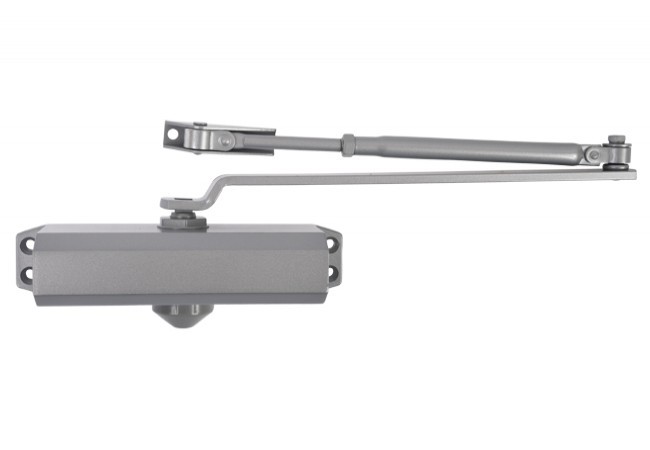 Samozamykacz drzwiowy Medium z ramieniem bez blokady, EN 4 (max.szer. 1100 mm, ciężar do 85 kg),srebrny 1604 CE