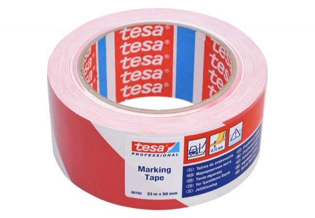 Taśma ostrzegawcza Tesa PVC długość 33 m, szerokość 50 mm (60760-00092-15)
