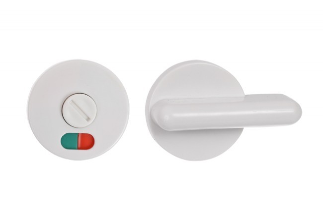 Zamek do kabin toaletowych WC biały