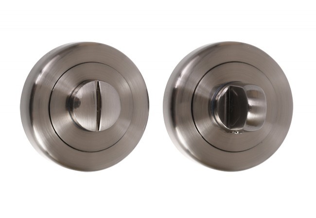 Tarczka okrągła B-Harko WC, nikiel satyna