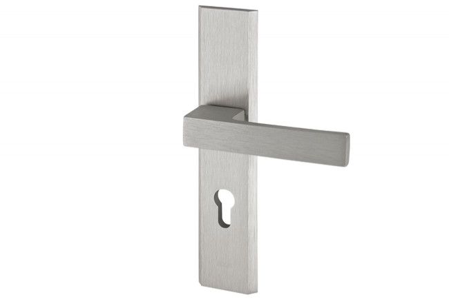 Klamka AXA Haga ++ 92 WB, kolor F1 - srebrny (grubość drzwi 74-83 mm)