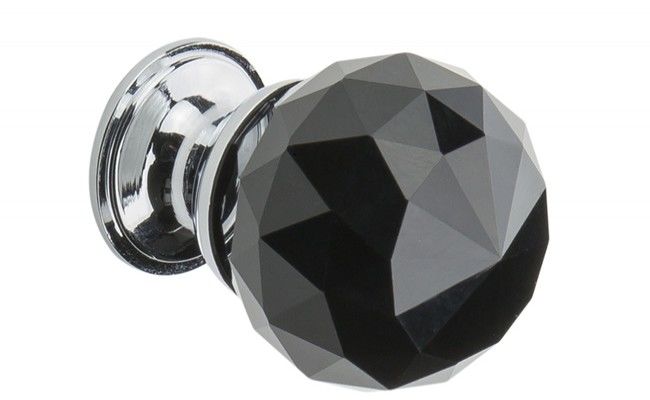 Uchwyt meblowy KRYSZTAŁ kula 25 mm, czarny
