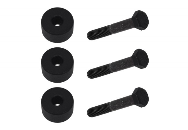 Komplet tulejek dystansowych RE do drzwi 16-25 mm do systemu Mantion Roc Design (4 sztuki), czarny mat